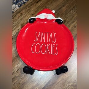 NWT Rae Dunn Christmas Seasonal SANTA’S COOKIES Santa Clause Ceramic Tray